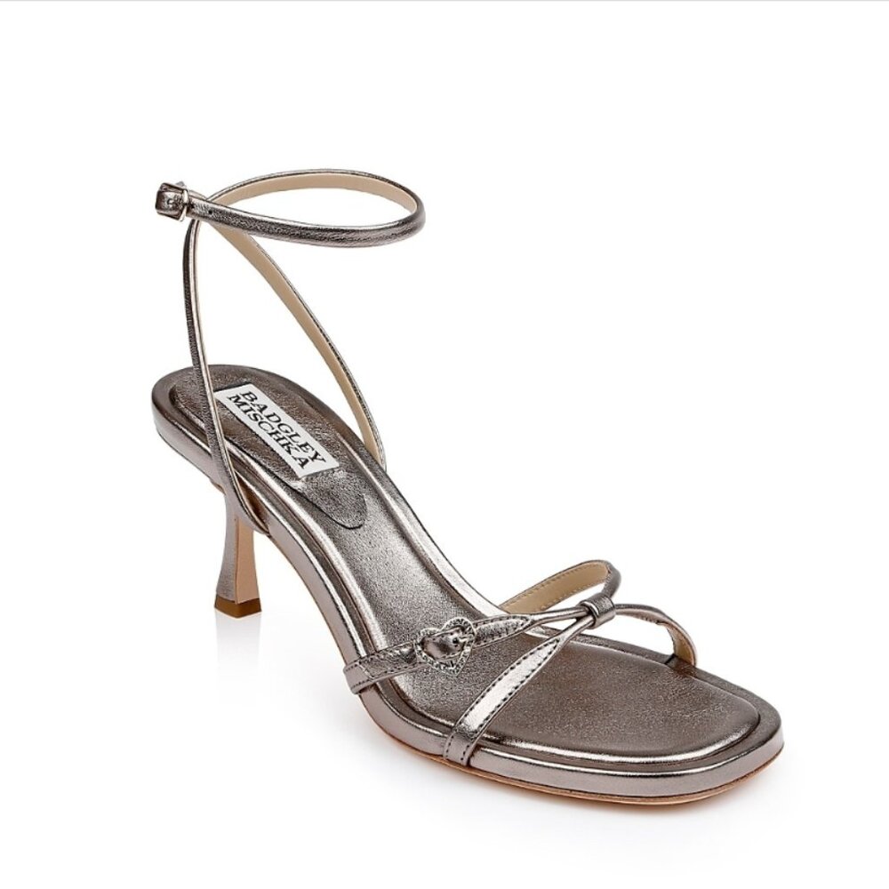 Brynna Metallic Ankle-Strap Sandals 9.5 B